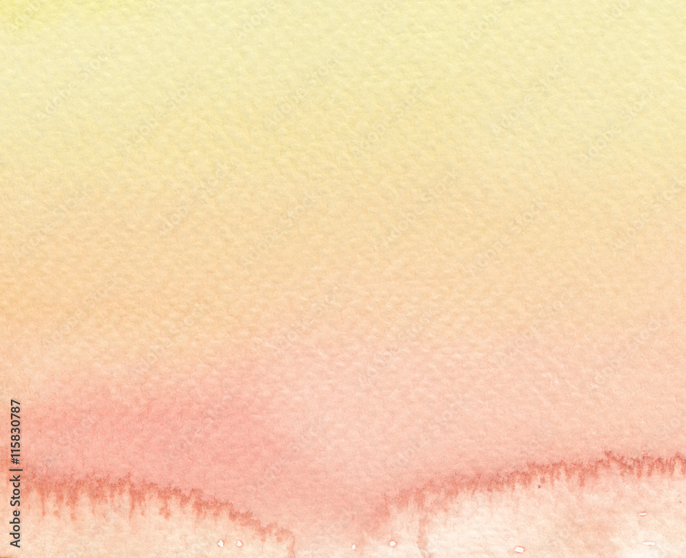 abstract yellow watercolor background with border textures