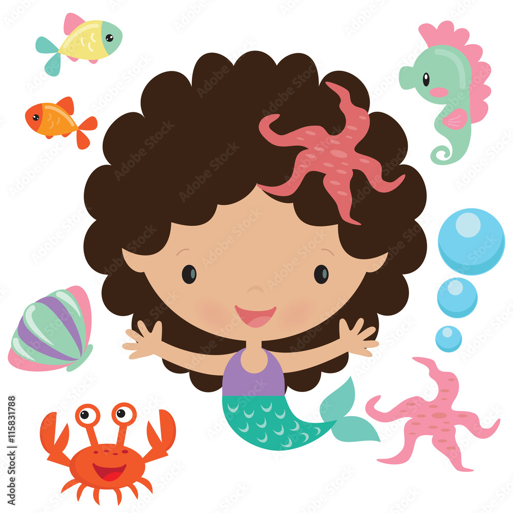 Mermaid vector illustration
Mermaid vector illustration
