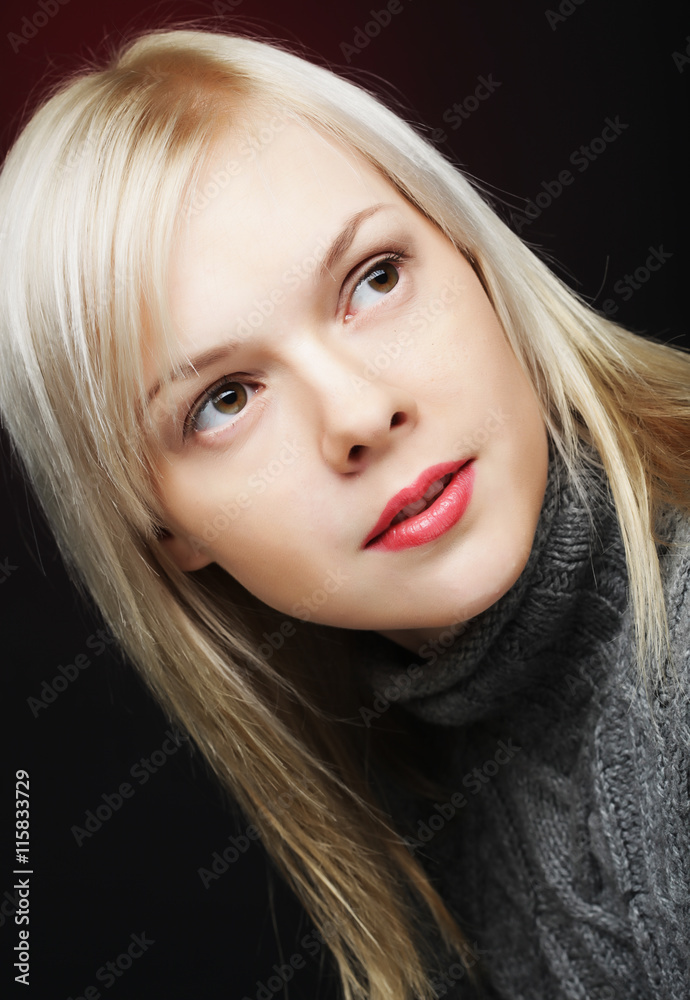 Fototapeta premium beautiful woman with blond hair 