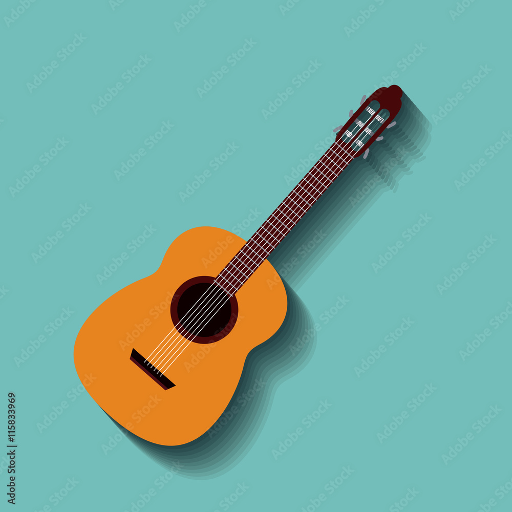 guitar instrument isolated icon design, vector illustration  graphic 