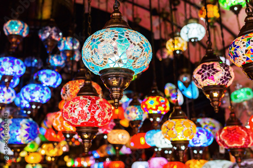 beautiful Arabian lamps at a bazaar © Christian Müller
