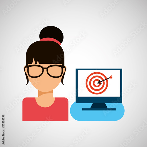 girl working icon