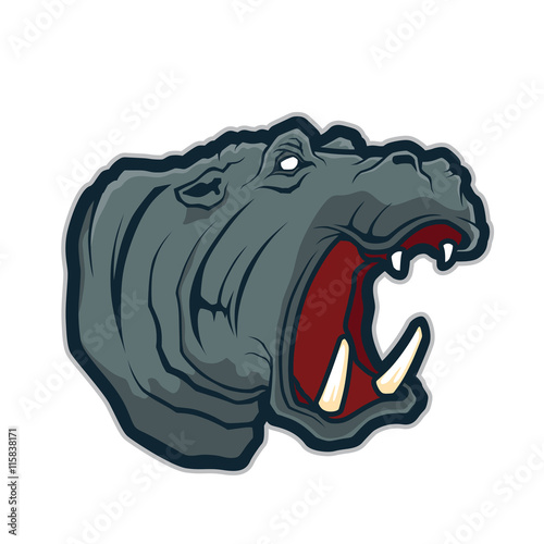 Hippo head mascot