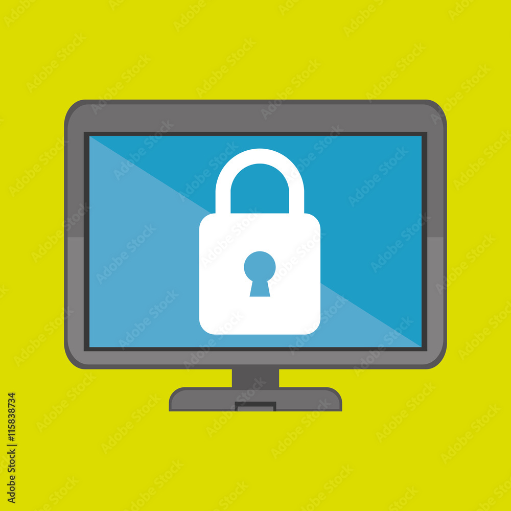 monitor security isolated icon design, vector illustration graphic monitor security isolated icon design, vector illustration graphic