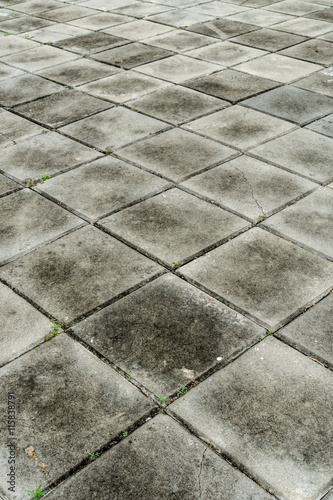Concrete block floor