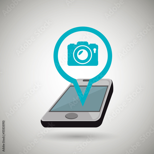 Wallpaper Mural smartphone camera isolated icon design, vector illustration  graphic  Torontodigital.ca