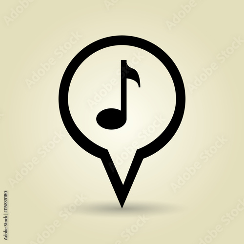 symbol of music isolated icon design, vector illustration  graphic 