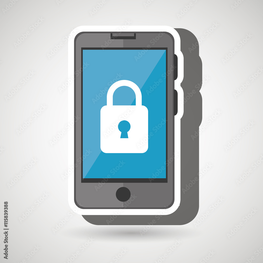 smartphone security isolated icon design, vector illustration graphic smartphone security isolated icon design, vector illustration graphic