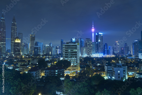 Kuala Lumpur skyline at night