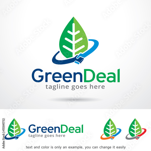 Green Deal Logo Template Design Vector
