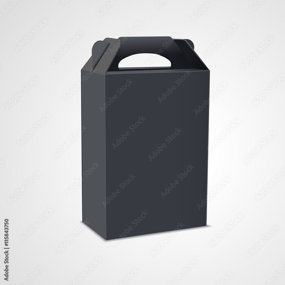 blank package box with handle blank package box with handle