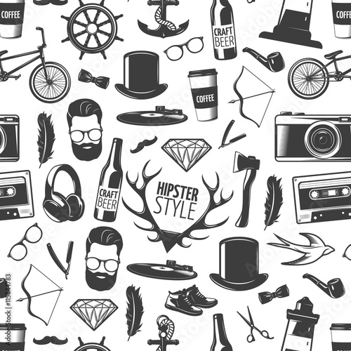 Hipster Black Pattern 