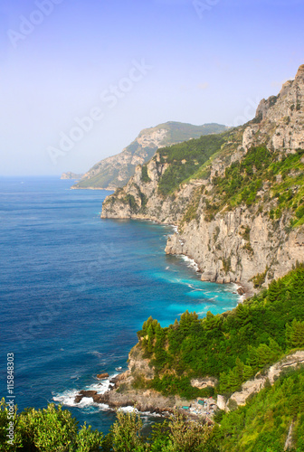 Mountains on famous Amalfi coast, Italy