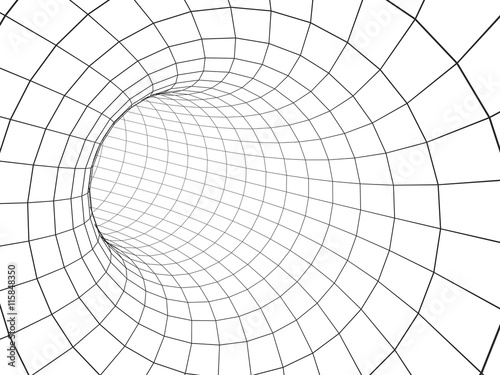 Abstract 3d tunnel from a grid