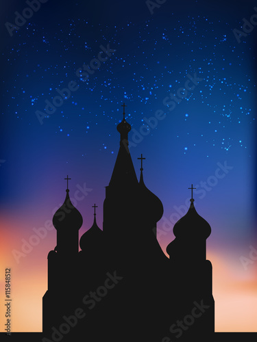 St. Basil's Cathedral at night 