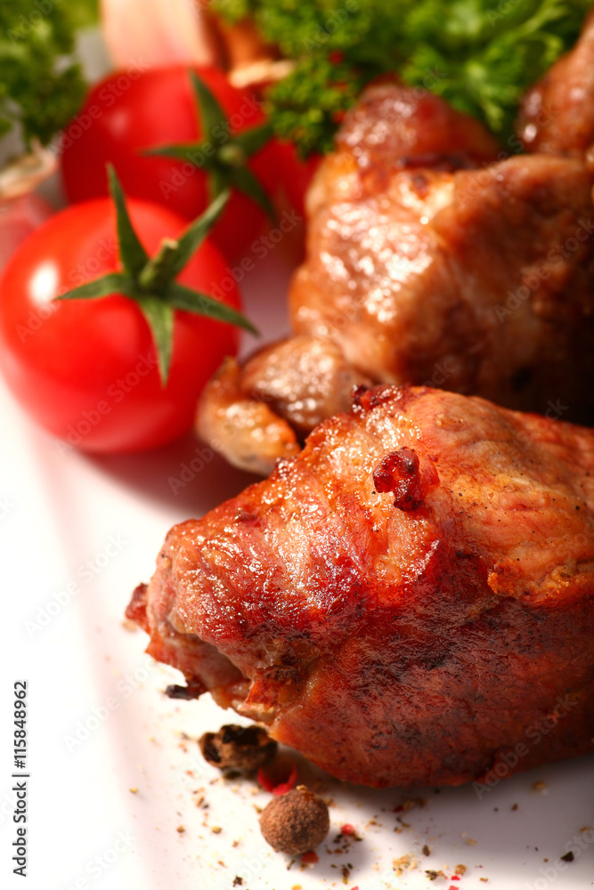 Grilled meat and vegetables/BBQ Grilled meat and vegetables/BBQ