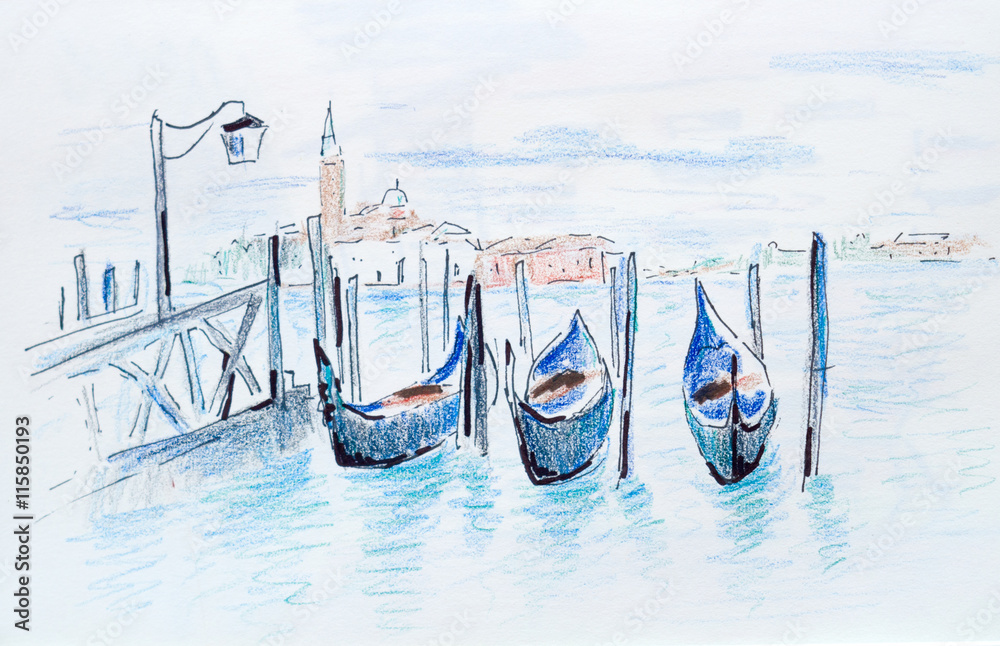 Hand drawn Venice 