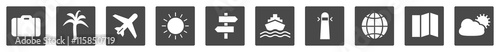 Icons "Urlaub & Reisen"