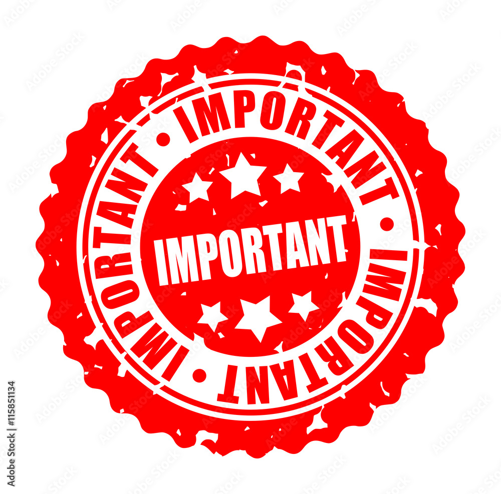 Vector round stamp IMPORTANT Vector round stamp IMPORTANT