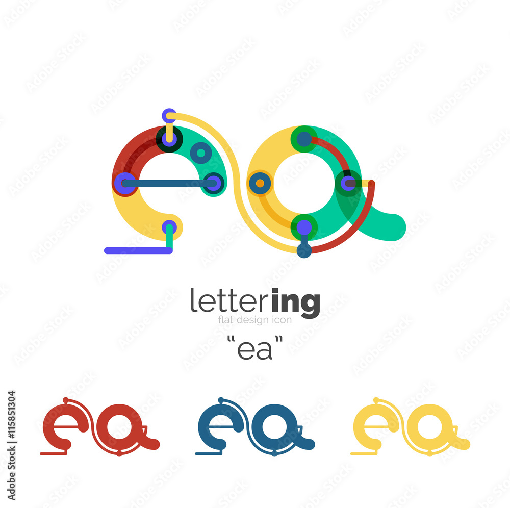 Linear initial letters, logo branding concept Linear initial letters, logo branding concept