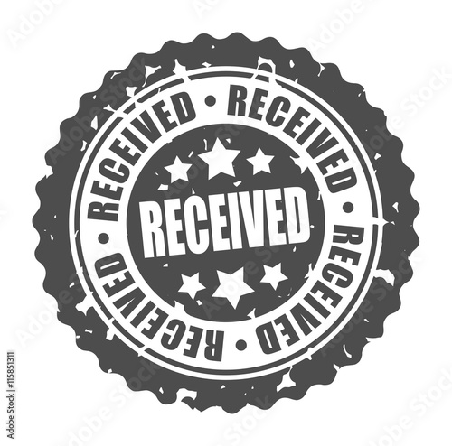 Vector round stamp RECEIVED