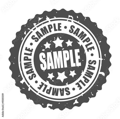 Vector round stamp SAMPLE