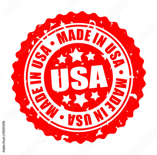 Vector round stamp MADE IN USA