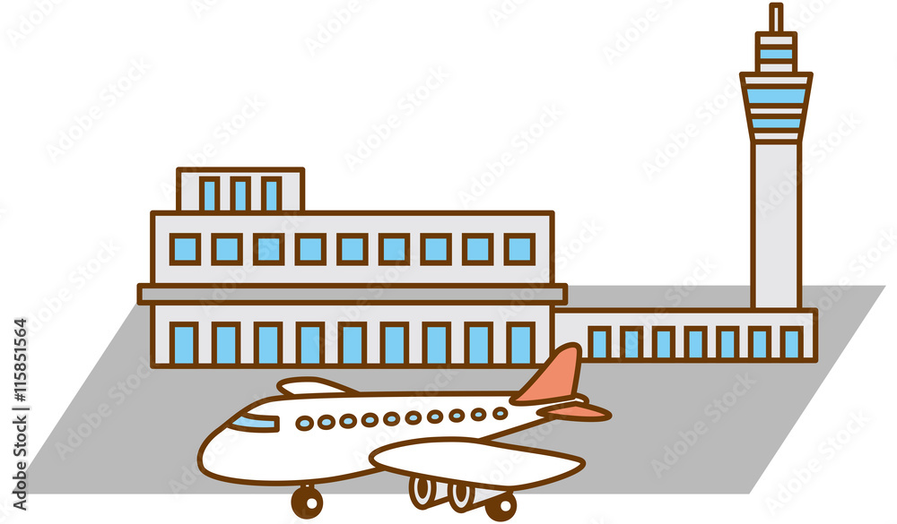 空港と飛行機のイメージイラスト Stock Vector Adobe Stock 空港と飛行機のイメージイラスト Stock Vector Adobe Stock