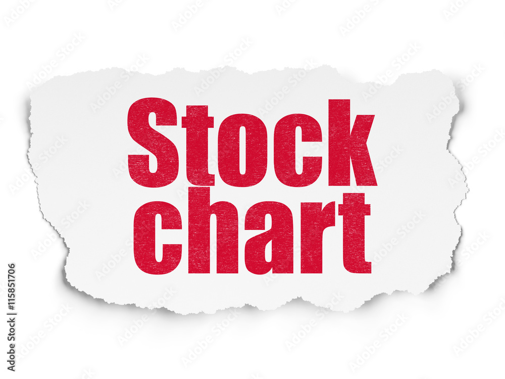Finance concept: Stock Chart on Torn Paper background Finance concept: Stock Chart on Torn Paper background