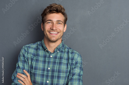 Canvas Print Happy laughing man