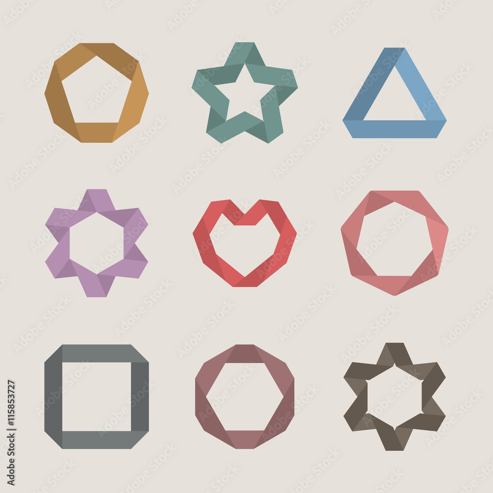 Paper figures, vector illustration. Paper figures, vector illustration.