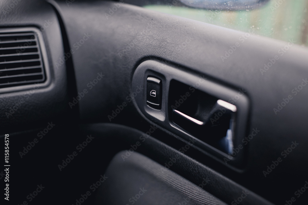 Handle door opening in the vehicle. Window button. Handle door opening in the vehicle. Window button.
