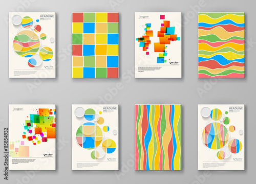 Set of abstract design templates.