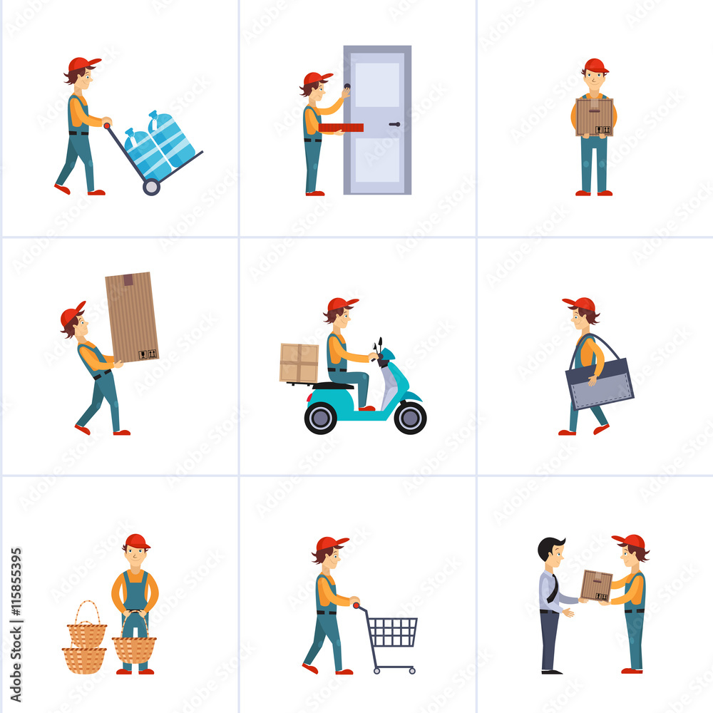 Delivery Person Freight Logistic Business Service Delivery Person Freight Logistic Business Service