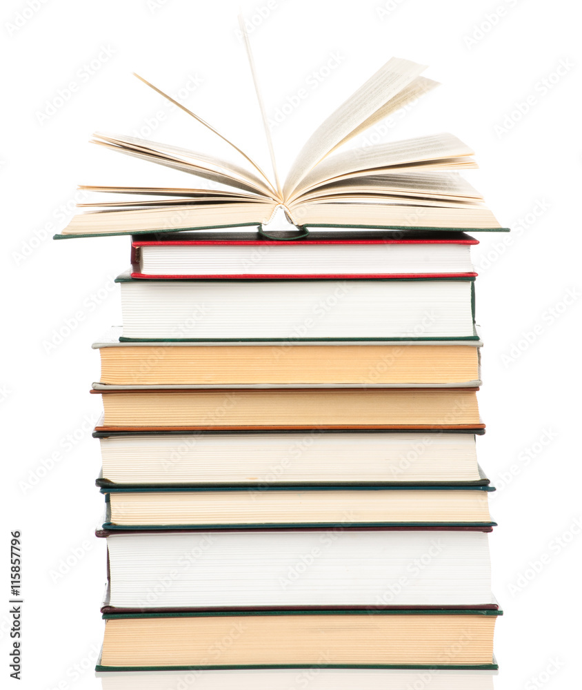 Book heap isolated on white background Book heap isolated on white background