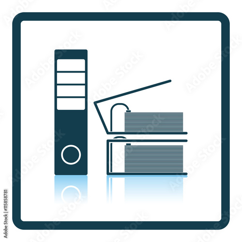 Icon of Folders with clip