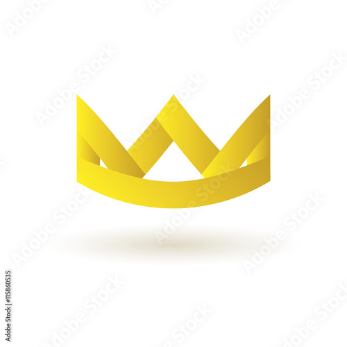 Crown king logo symbol icon vector