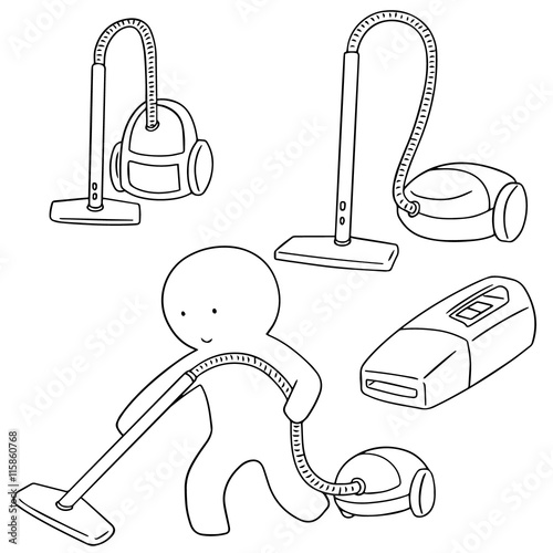 vector set of vacuum cleaner