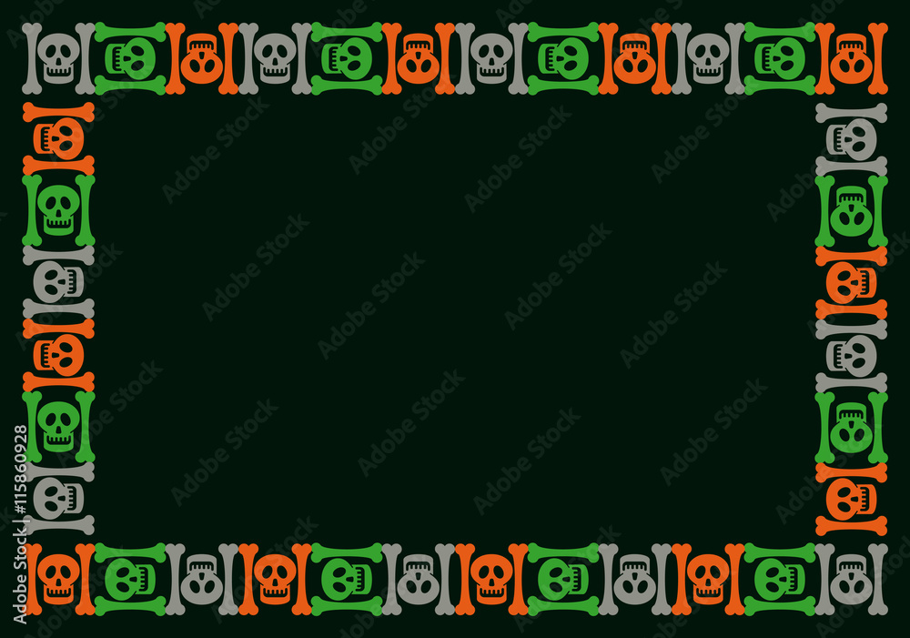 Skulls and bones background. Vector clip art. Skulls and bones background. Vector clip art.
