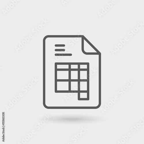 invoice thin line icon