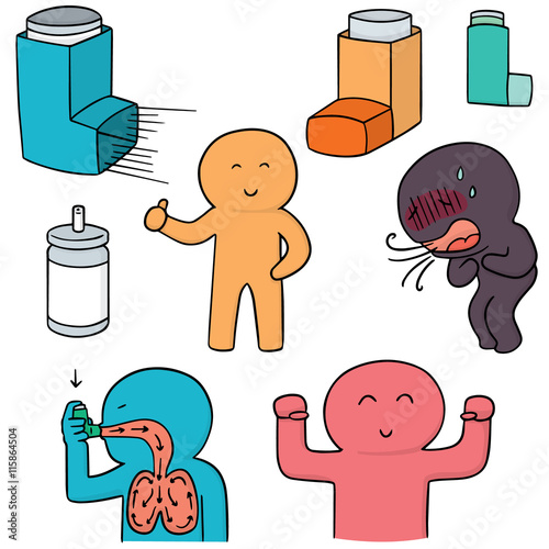 vector set of inhalation medicine