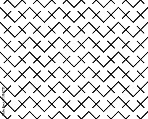 Abstract geometric black and white hipster fashion pillow chevron pattern