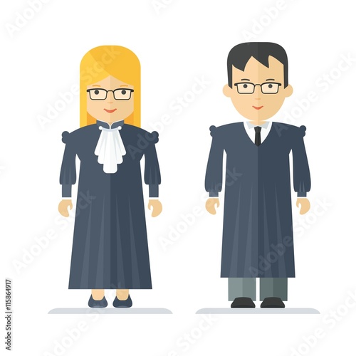 profession judge man and woman