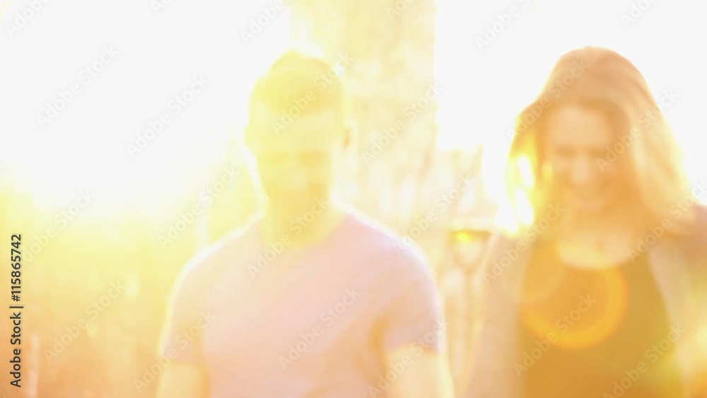 Couple in street