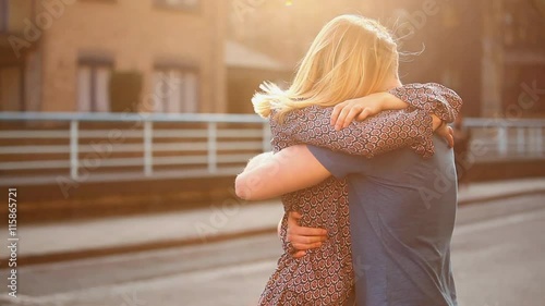 Couple hugging