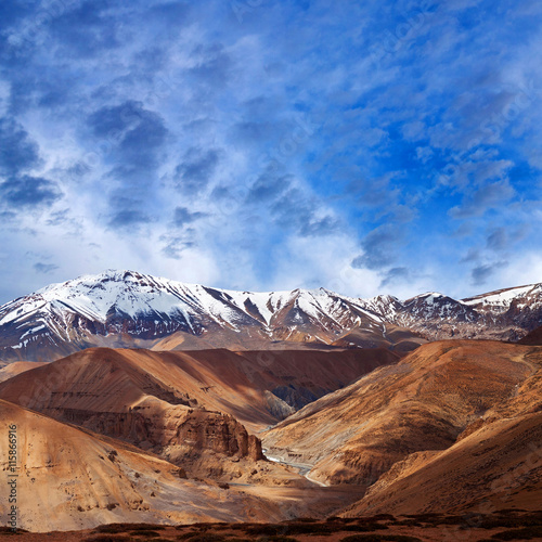 Mountain landscape in Ladakh, Jammu and Kashmir State, India