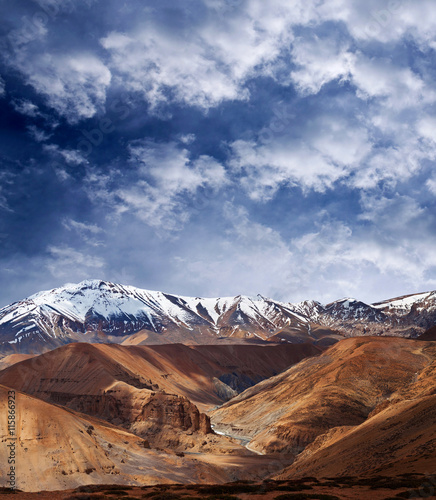 Mountain landscape in Ladakh, Jammu and Kashmir State, North India