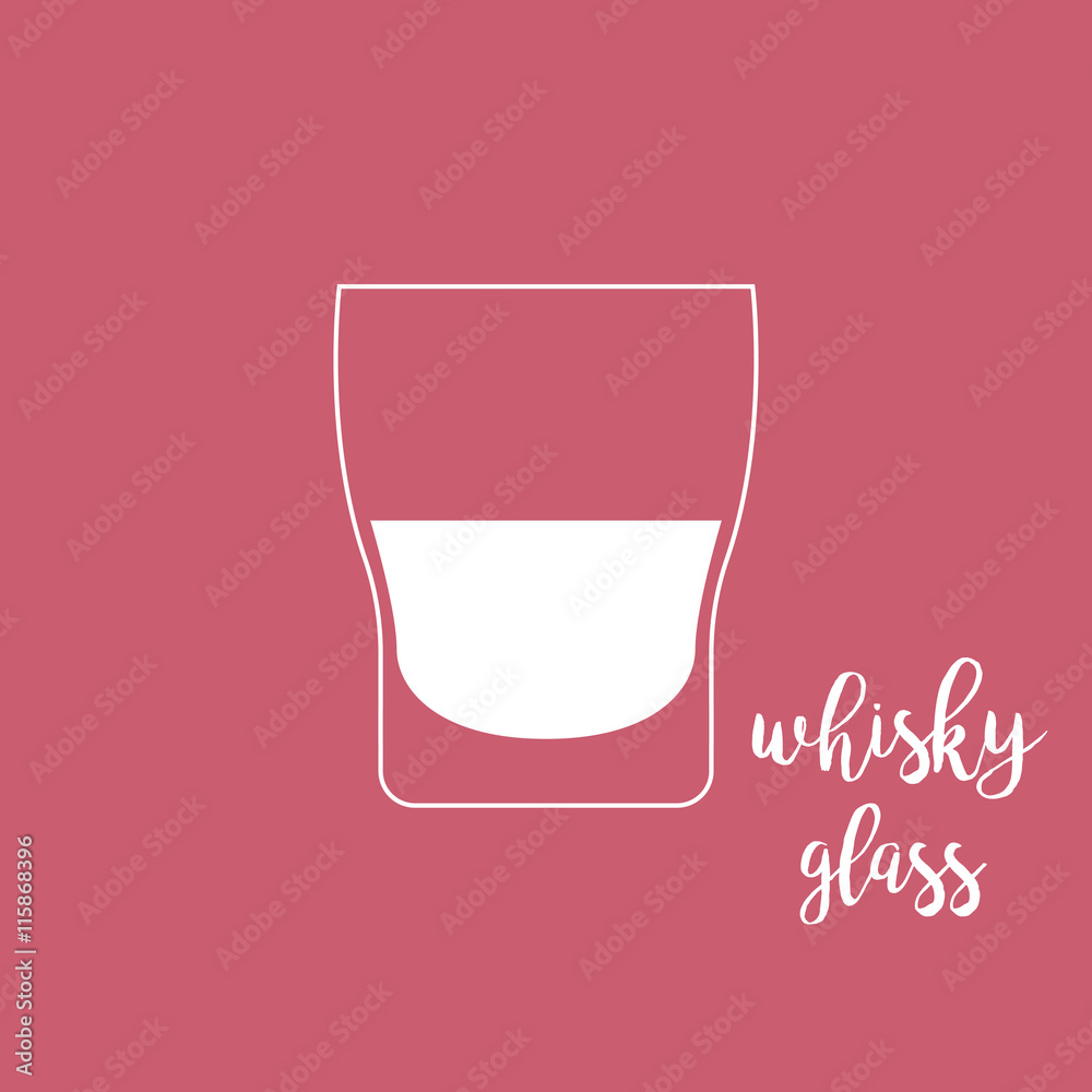 Whisky glass icon Adobe Stock