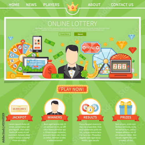 Lottery And Jackpot One Page Template