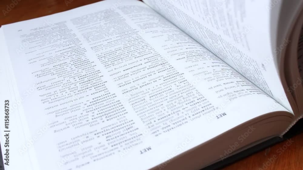Thumbing through a polytechnical dictionary Thumbing through a polytechnical dictionary